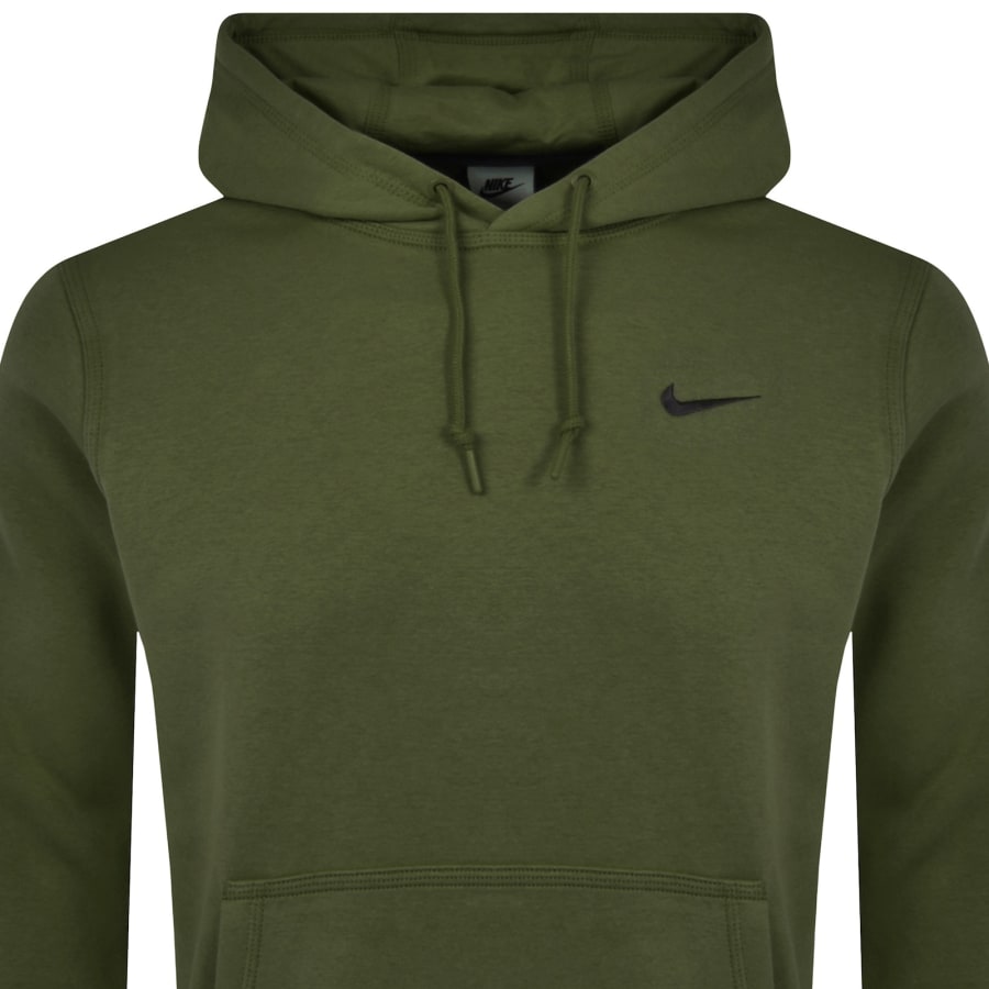 Nike Club Pullover Swoosh Logo Hoodie Khaki Mainline Menswear